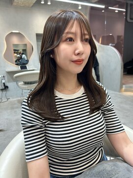 グロー 大宮(GLROW) 韓国　くびれヘア　グレージュ　顔周りカット　haruhi