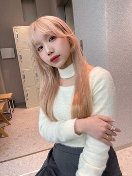 天神美容室 『福岡美容室/ayana』ケアブリーチで作る艶ハイトーン！