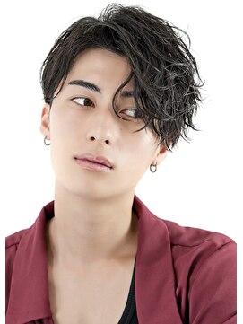 オーシャントーキョー 心斎橋(OCEAN TOKYO WEST) 波巻きパーマツイストスパイラル韓国耳かけセンターパートウルフ