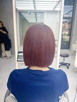 ビューブルー 亀戸錦糸町(VIEW BLUE)&nbsp;美髪シアーカラーピンクブラウンショートカット切りっぱなしボブ