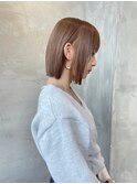 切りっぱなしボブレイヤーボブ透明感カラー髪質改小顔前髪