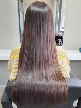 セシルヘアー 小倉店(Cecil hair)の写真/≪小倉駅/髪質改善≫オリジナル技術で自然でまとまる潤い艶ストレート♪思わず触りたくなるような美髪に◎