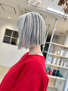 ロテ 名古屋 名駅店(Lote.) イメチェン/ホワイトブロンド/外ハネボブ/美髪/名古屋