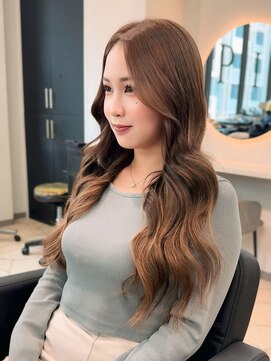 ラピス 福岡天神店(Lapis) マロンベージュ×エクステ70枚