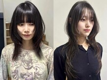 ヨーク(YOKE)の雰囲気（ボブレイヤーカット顔周り酸性ストレートダブルカラー縮毛矯正）