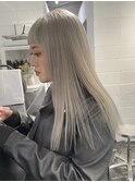 ＊ハッシュカットグレージュデザインカラーツートンカラー