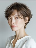 クラゲヘアー/小顔/ココアベージュ/オリーブグレー/川西