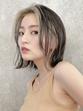 サンクマーケット 渋谷(cinq MARKET) 渋谷タッセルボブ切りっぱなしボブフェイスフレーミングブリーチ