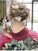 成人式　リボンヘア