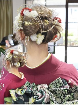 ポタム 東中野(potamu) 成人式　リボンヘア