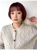 ピンクブラウン/ショートボブレイヤー/透明感カラーp北浦和