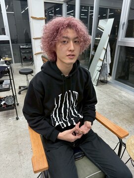 PARKiiiNG 心斎橋　ブリーチ/ダブルカラー/パーマ/メンズ【パーキング】 ニュアンスパーマ