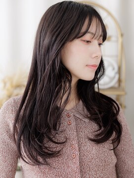 カバーヘア ブリス 北浦和(COVER HAIR bliss) 黒髪ダークグレージュくせ毛風ゆるふわくびれレイヤーロング20代