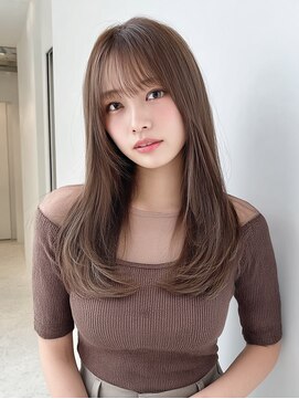 リンクエン(Link enn) ミルクブラウン/毛先ワンカールレイヤー