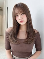 リンクエン(Link enn) ミルクブラウン/毛先ワンカールレイヤー