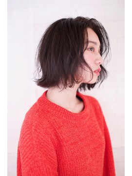 ウィーブス セタガヤ(weaves -SETAGAYA-) [weaves -SETAGAYA-]ボブ×長め前髪×ゆるウェーブ