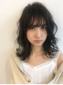 重めふんわり 女性の魅力アップのセミロングヘア♪