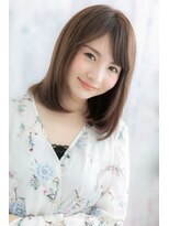 ミック 日暮里店(miq) レディに仕上げたダークカラー上品ワンカールミディ