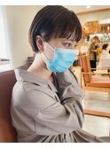 ワイドバング耳掛けショート