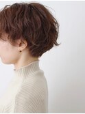 ミニウルフ/チェリーブラウン/ショート[自由が丘/パーマ］