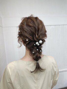 ナンバー リコ 名駅 ジャム 名古屋(N° rico JAM) お呼ばれヘアセット　ダウンスタイル　編み込みヘアセット