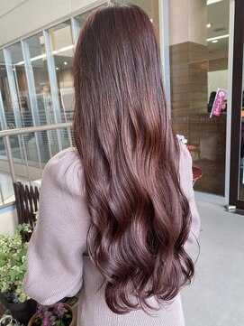 エイム ヘアメイク 横川店(eim HAIR MAKE) ロング×Rose pink