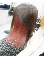 ヘアテリア リュウ 大塚(hair teria ryu) インナーカラーピンク