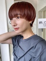 エムクランメイクス 原宿 表参道(m.clan MAKE'S)&nbsp;マッシュショートオレンジカラーワイドバングショート