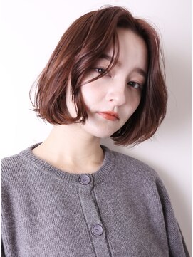 トライポッド(TRIPOD) 黒髪からグレーベージュ前髪パーマショートボブ1203