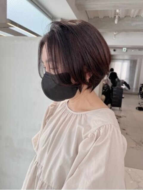 【森千晶】艶髪透明感ピンクブラウン/大人フェミニンショート