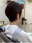 ３０代４０代５０代◎マッシュショート×ラベンダーピンク