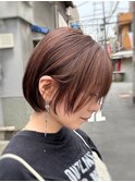 シアカラーボブピンクベージュ【suiw】昭和町/天王寺/阿倍野