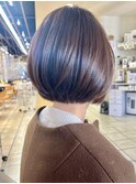 大人可愛い丸みボブピンクラベンダーベージュベビーピンク
