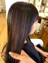 ジップ 浜田店(zip)&nbsp;ナチュラルブラウンストレート×３０代上品ツヤ髪