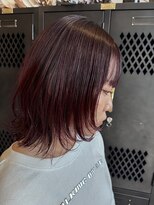 アチーブリス(achieve Liss)&nbsp;顔まわりレイヤーウルフカット小顔見せ10代20代30代レッドカラー