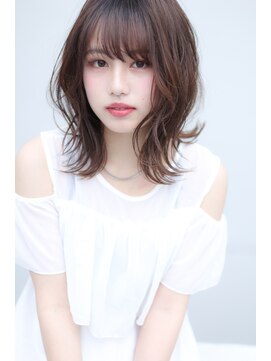 クシュ 所沢東口店(kusyu...) ダブルカラー×ハイライトカラー×メッシュカラー×こなれミディ