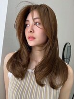 ソヨン 金山店(SOYON)&nbsp;波巻き/小顔/似合わせカット/フェミニンロング/黒髪/ネビージュ