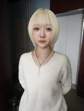 クペウ ローウェン(cope'u ROWEN) デザインカラー/レイヤーカット/ウェットヘア/オリーブベージュ