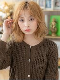 ふわふわエアリーミディ小顔外国人風カラーh3戸頭10代20代30代