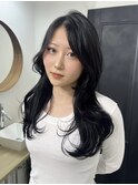 桑名顔周りレイヤーカットロングレイヤーカットくらげヘア韓国