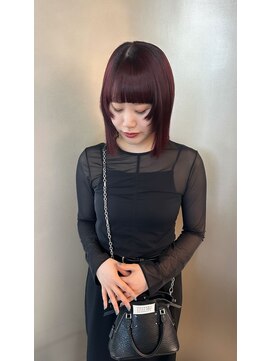 チトセ 徳山本店(CHITOSE) wine red×layer cut