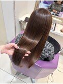京都美容室 髪質改善 レイヤーカット ブリーチなし 透明感カラー