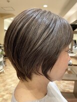 アイニ 河内小阪店(aini)&nbsp;白髪ぼかしカラー白髪ぼかしハイライト大人ショート30、40、50代