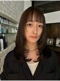 髪質改善ストレートパーマ顔周りレイヤー