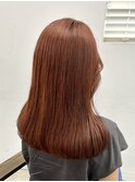 20代30代40代大人可愛いオレンジブラウン髪質改善トリートメント