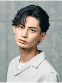 原宿フェザーパーマルーズパーマセンターパート大人ビジネスヘア