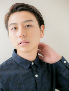 トニーアンドガイ メン 与野駅前店(TONI&GUY MEN) ダークブラウン七三分け清潔感リクルートツーブロックk与野