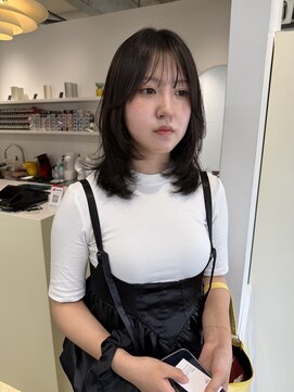 フィット ヒュー 千葉(fit hue) ミルクティーブロンド/ダークブルー/デジタルパーマ/千葉駅