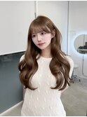 盛れるうるツヤくびれヘア*ブリーチなしカラーヘーゼル ベージュ