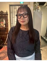 グッドフェローズ キタホリエ(GoodFellas kitahorie) ナチュラルストレート艶カラーで小顔見せレイヤーハイトーン艶感